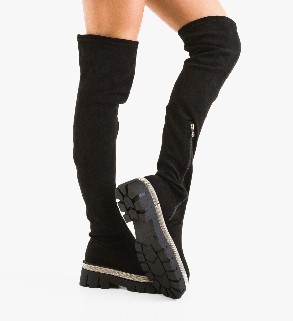 Cizme Dama Klippire Negre Depurtat - Stil Urban - imagine 3
