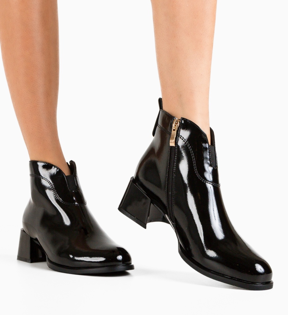 Botine Loghin Negre - Eleganță și Confort - imagine 3