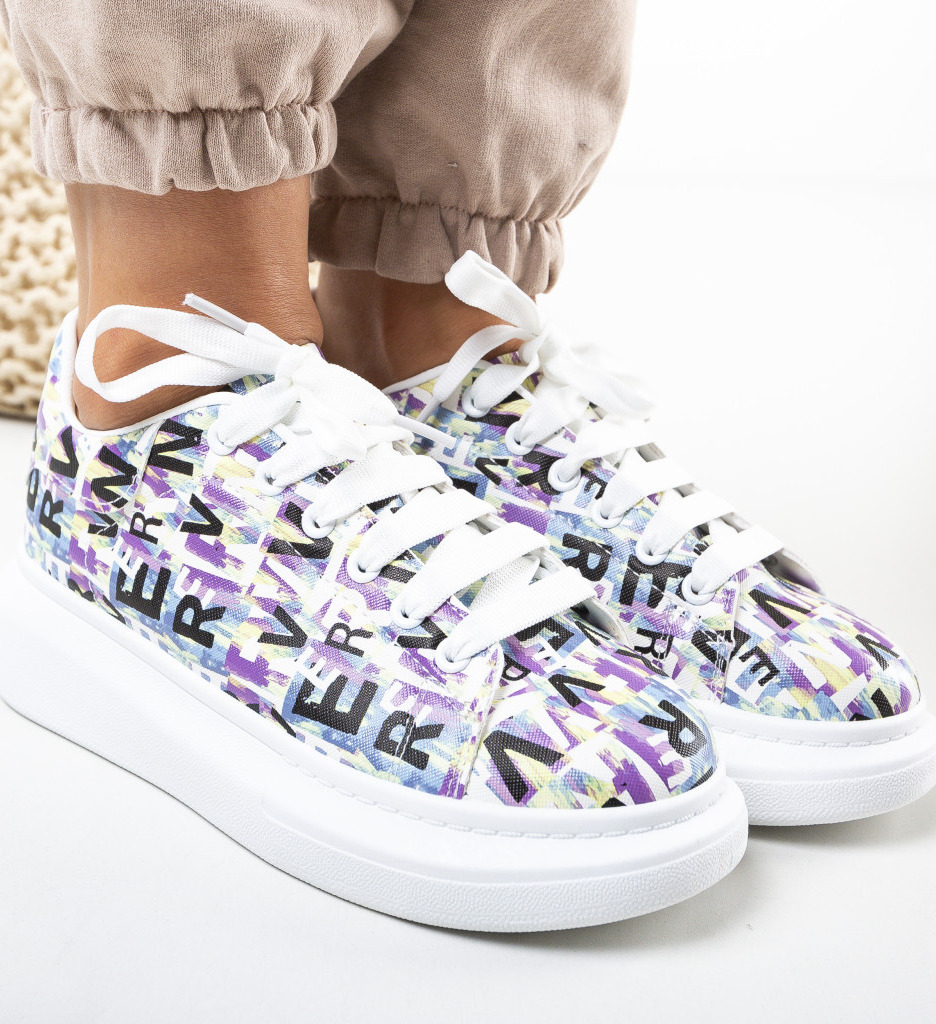 Pantofi Sport Alfabet Mov - Confort și Stil - imagine 3