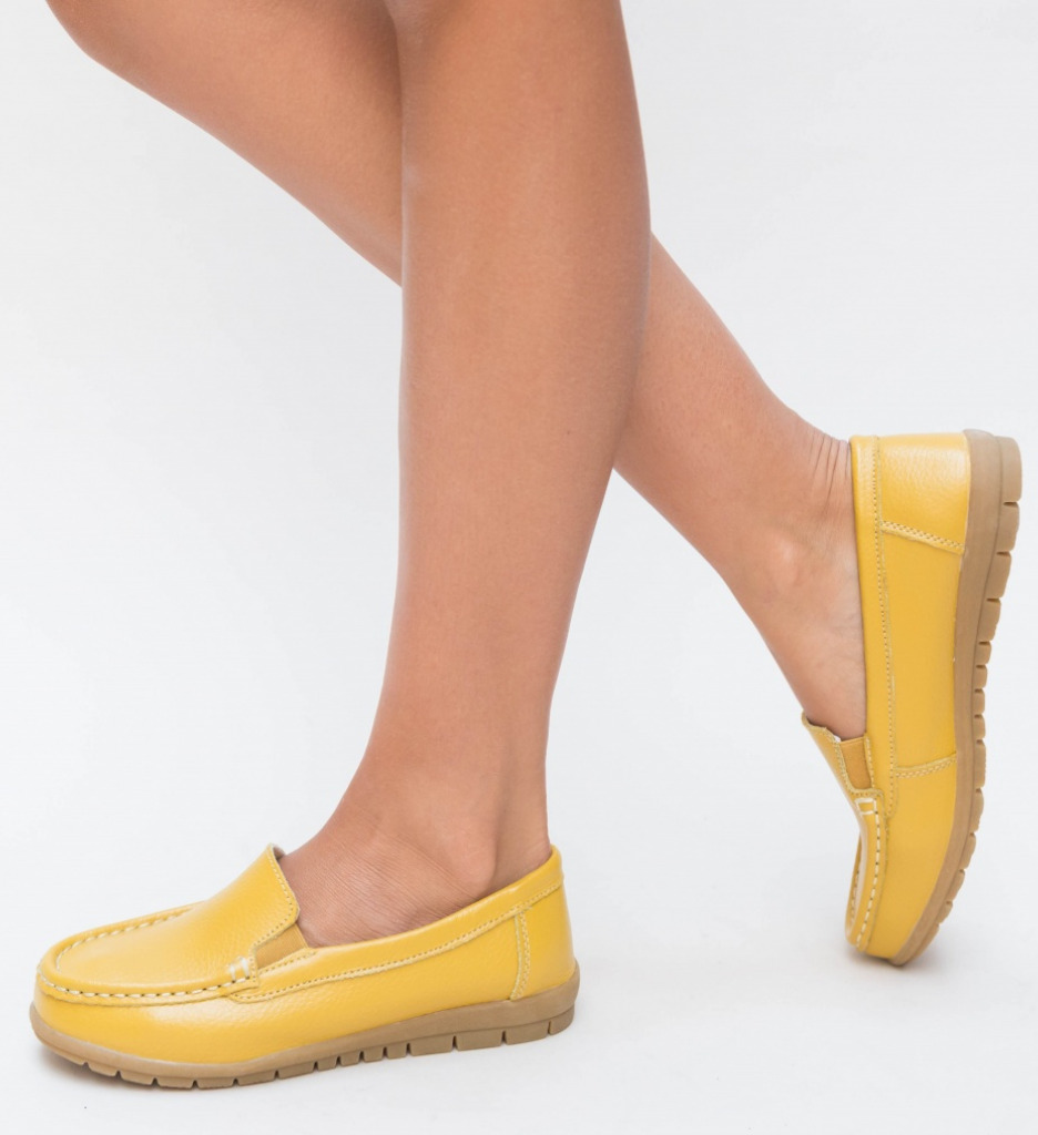 Pantofi Casual Kives Galbeni | Confort și Stil - imagine 2