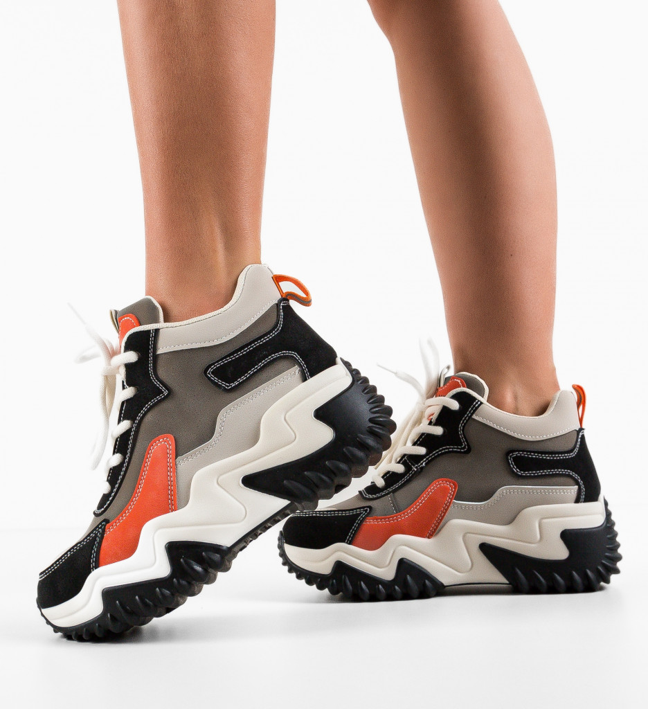 Sneakers Dama Orangyna Gri - Confort Sport - imagine 2
