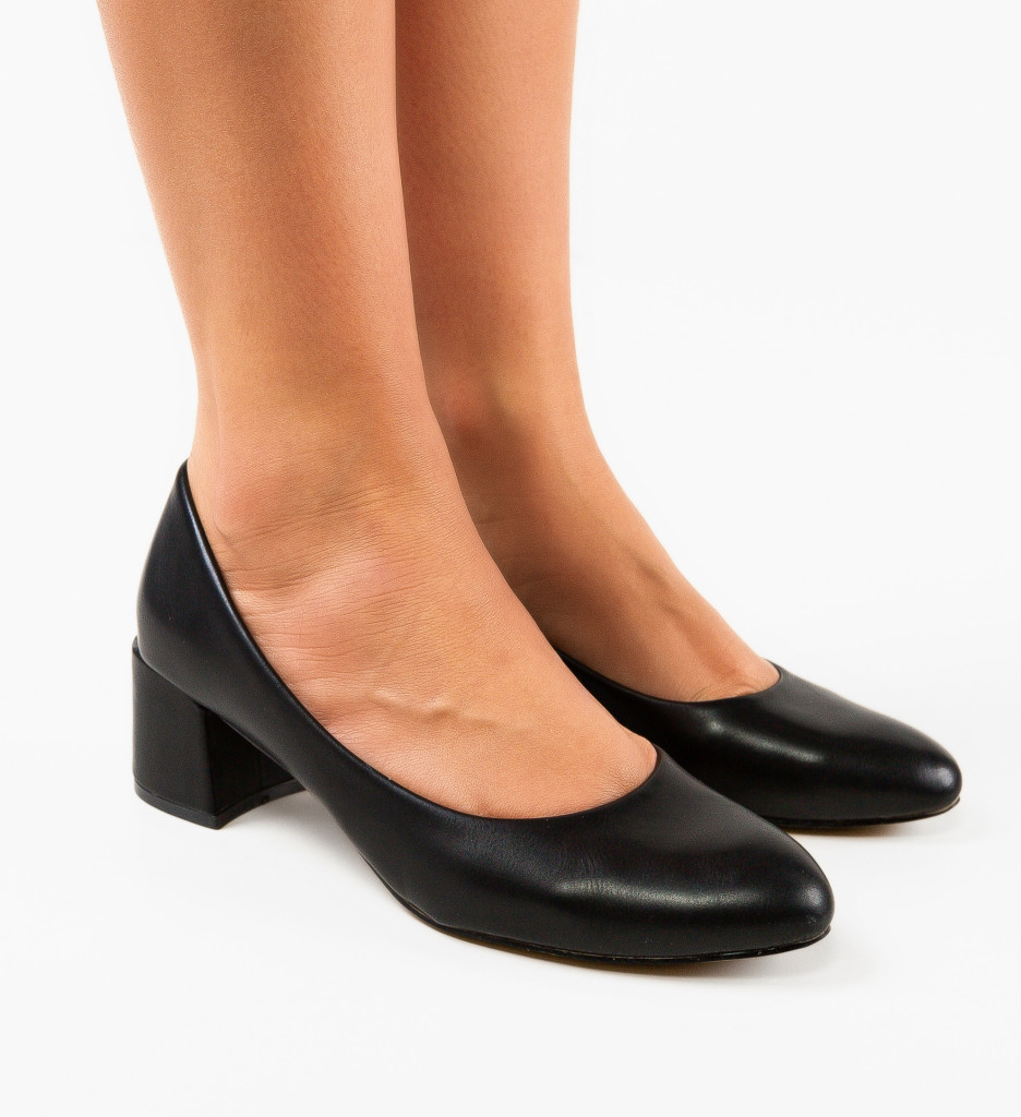 Pantofi Bubay Negri Eleganți cu Toc
