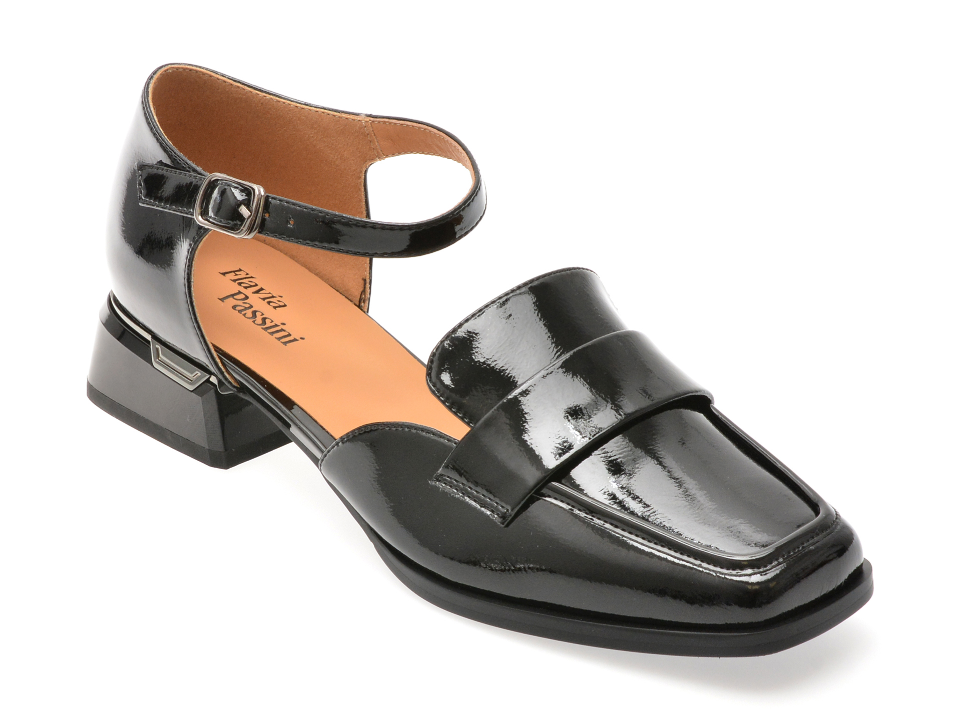 Pantofi FLAVIA PASSINI negri din piele lacuită
