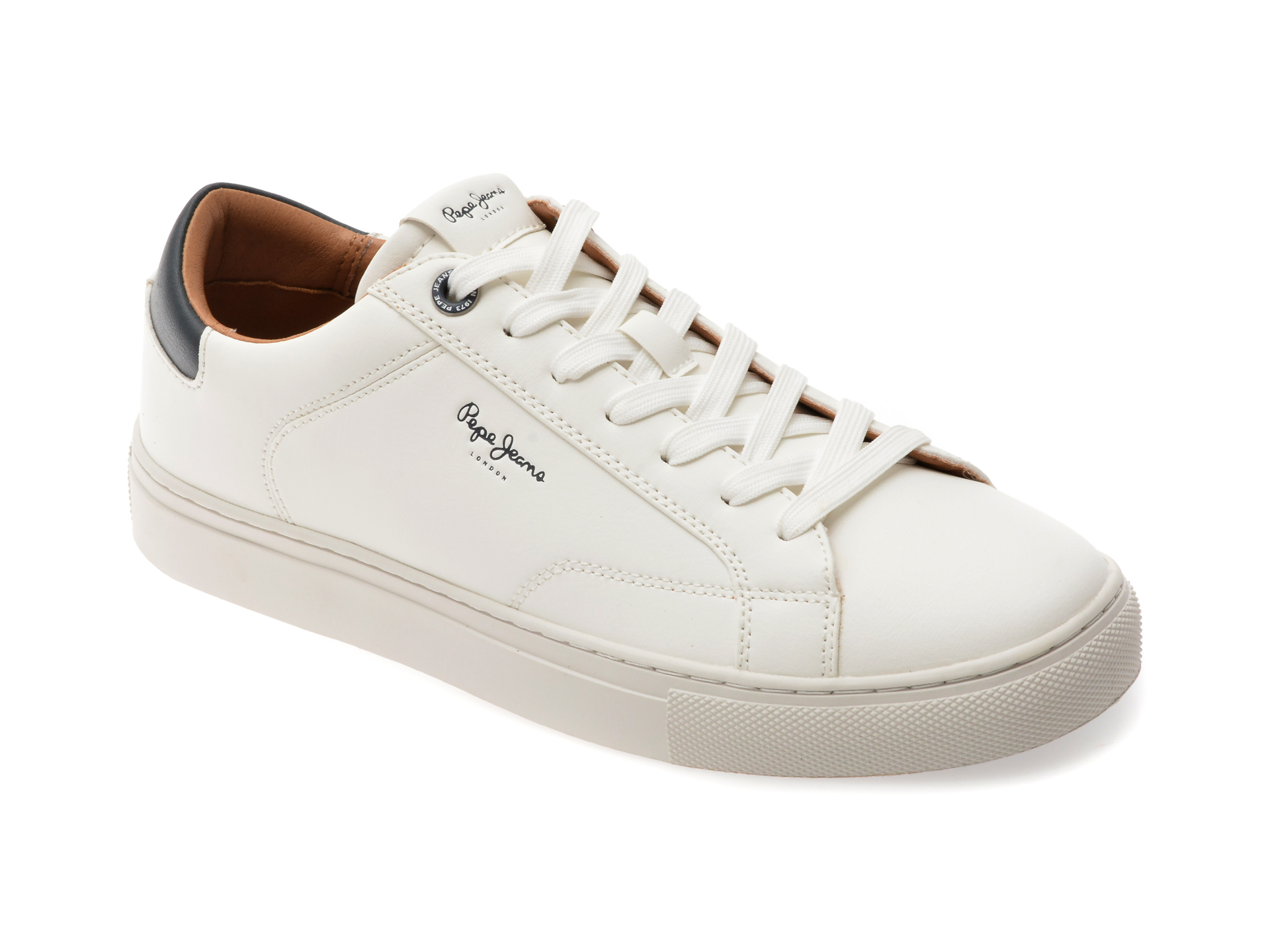 Pantofi Pepe Jeans JOE BASIC Alb | Stil Urban