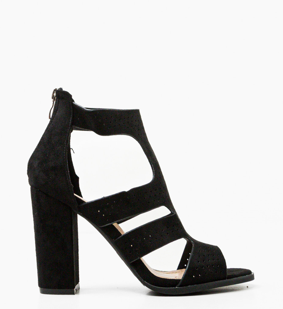 Sandale Barivos Negre cu Toc Elegant - imagine 3