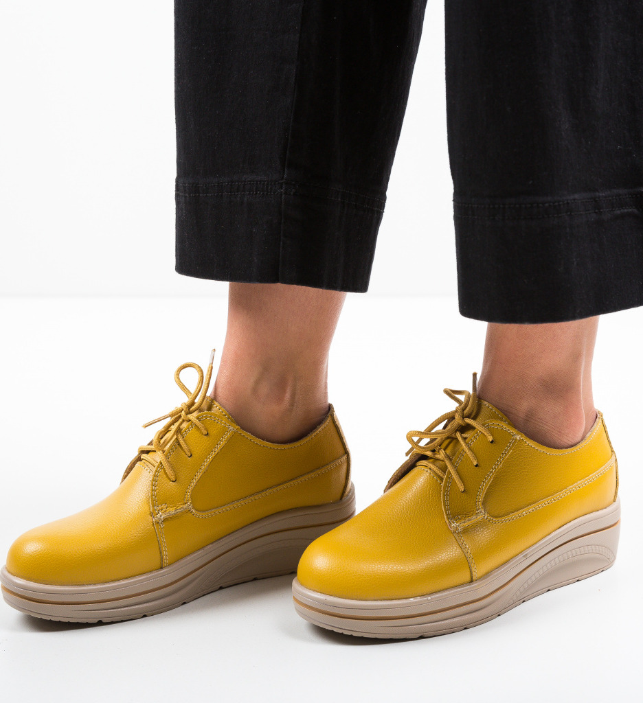 Pantofi Casual Lionata Galbeni - Confort și Stil - imagine 2