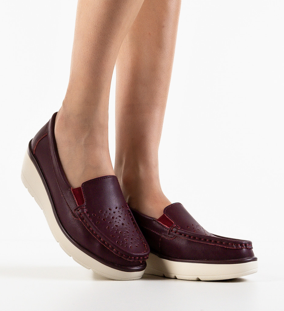 Pantofi Casual Atic Wine - Eleganță și Confort - imagine 3