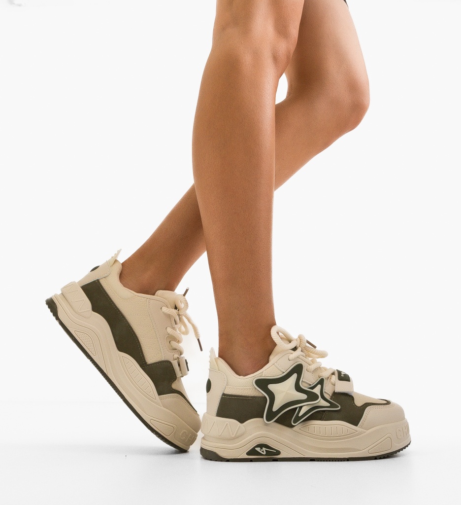 Sneakers Dama Jyothi Verzi | Confort & Stil - imagine 3