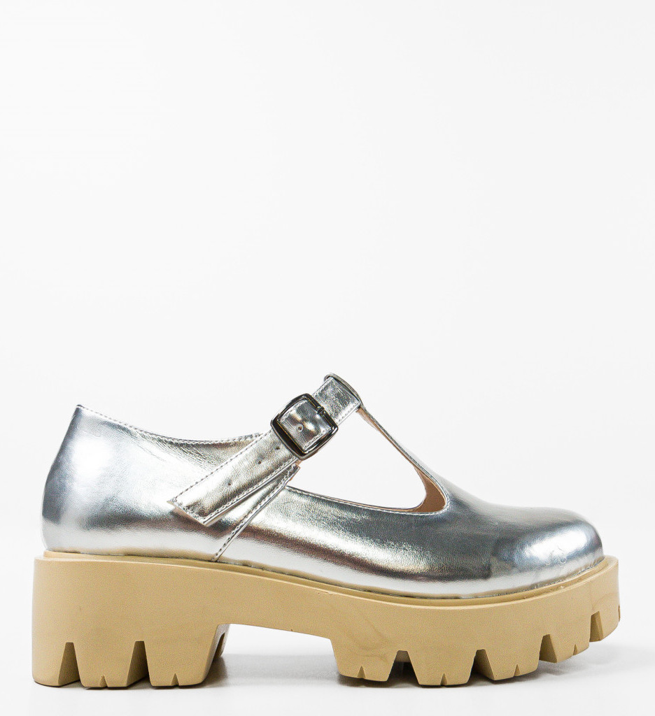 Pantofi Casual Lybon Argintii - Stil & Confort - imagine 4