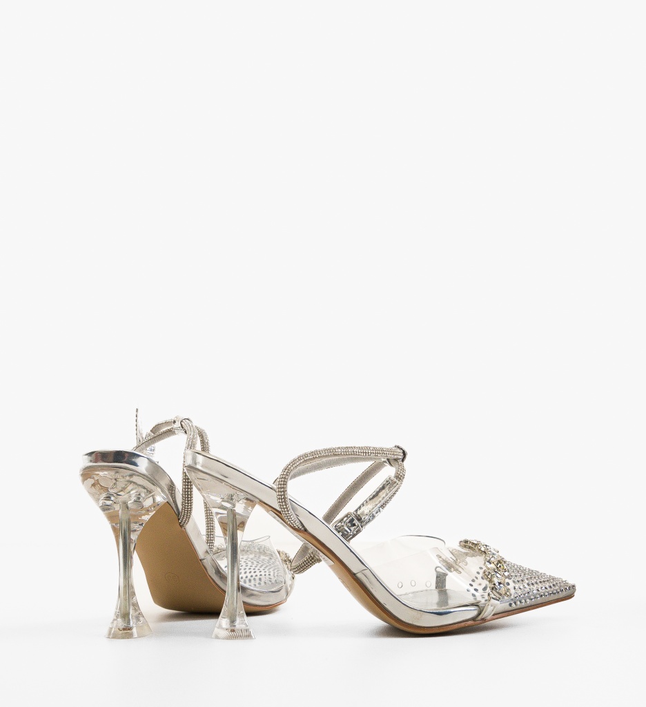 Pantofi Dama Lind Argintii - Eleganță și Stil - imagine 3