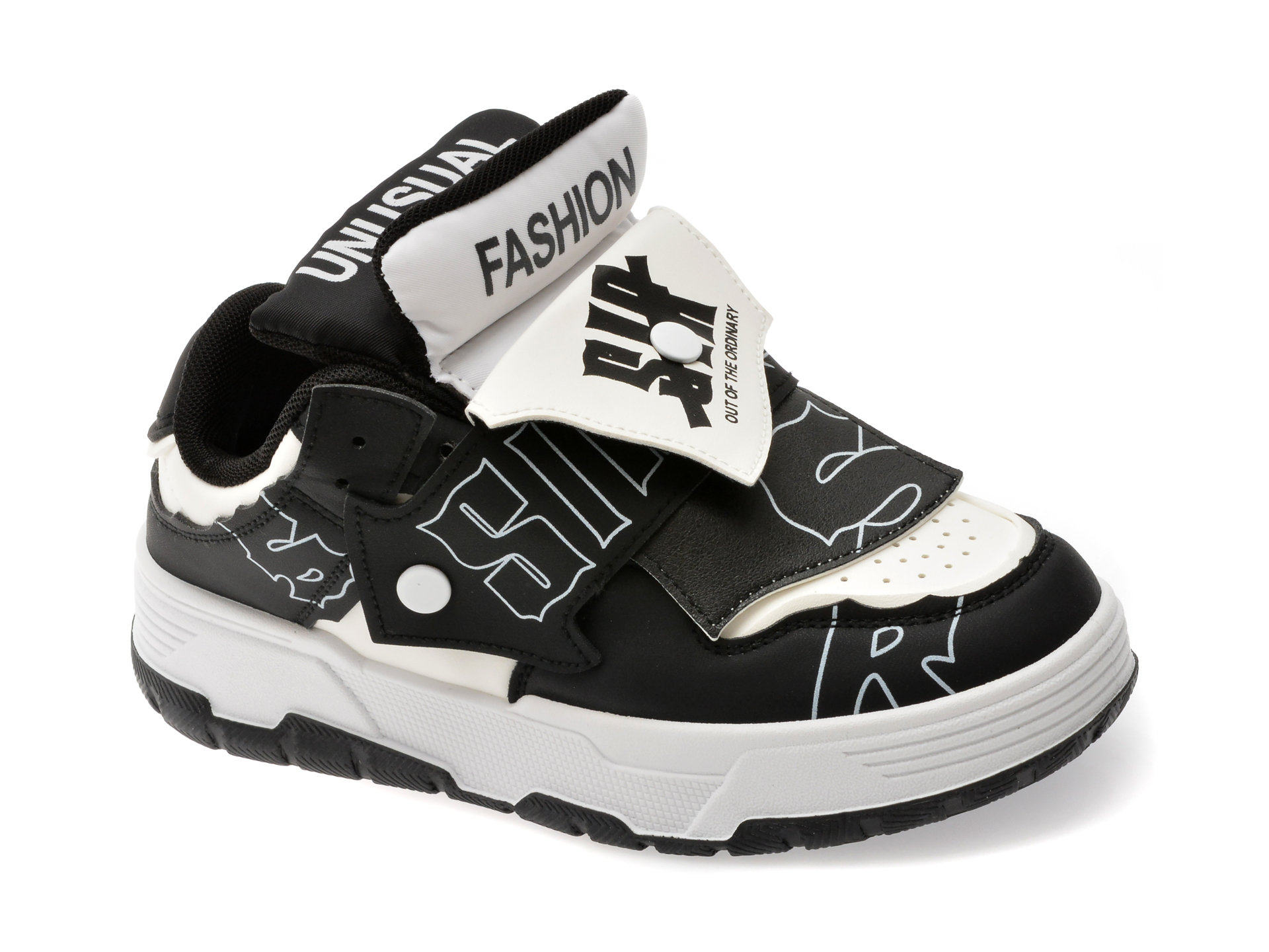 Pantofi FASHION C242 Alb-Negru - Stil și Confort