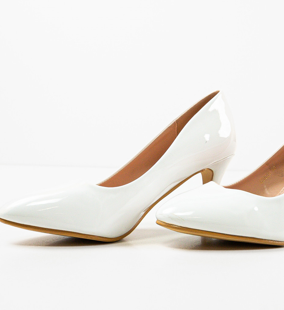 Pantofi Toc Ryry Albi - Eleganță și Stil - imagine 4