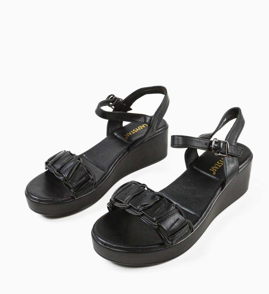 Sandale Dama Major Negre - Eleganță și Confort - imagine 5