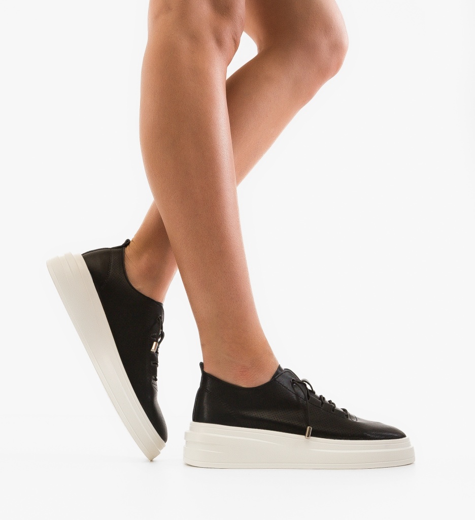 Sneakers Dama Myele Negri - Confort și Stil