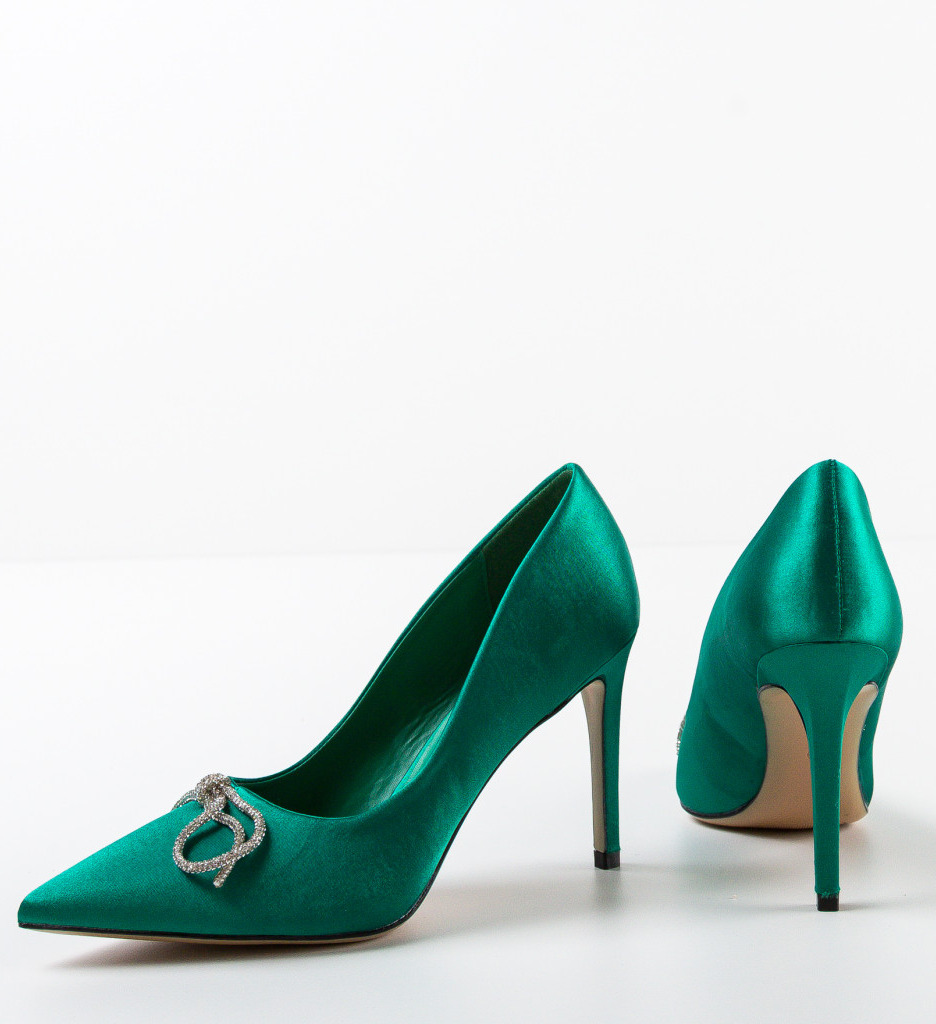 Pantofi dama Ishmael Verzi cu toc elegant - imagine 8