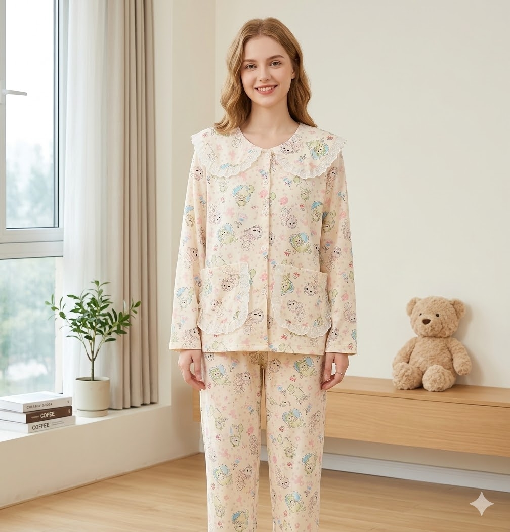 Pijama Dama 2 Bucati Delis Bej
