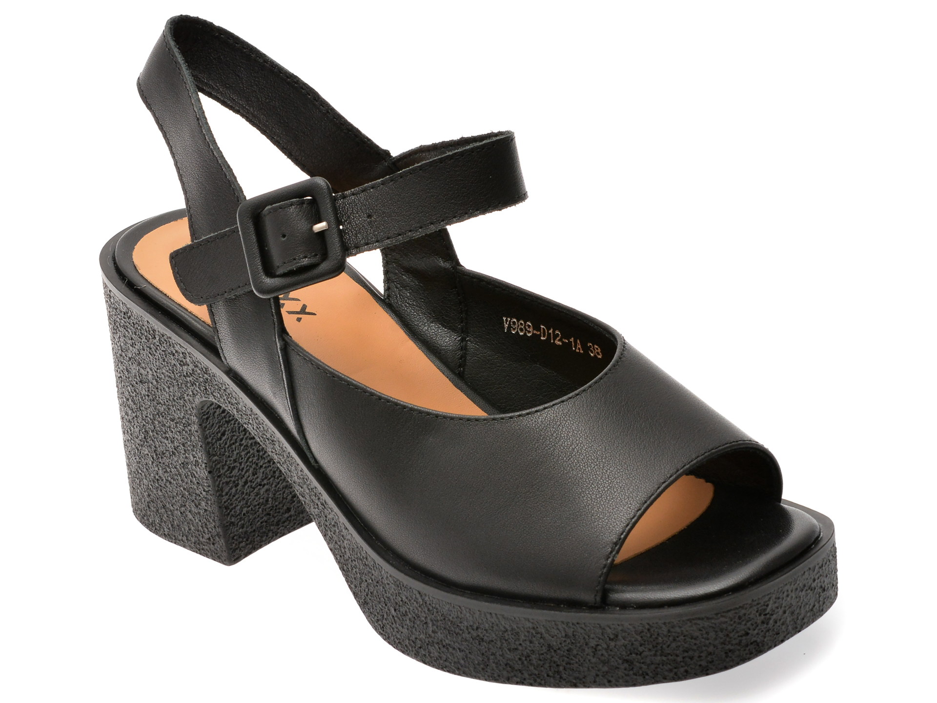 Sandale Gryxx Negre din Piele Naturală