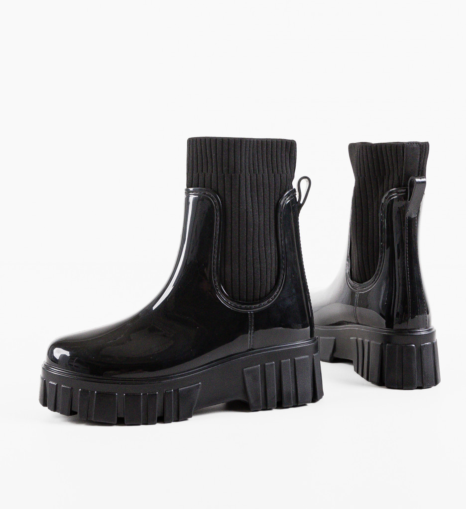 Ghete Dama Chelsea Negre Elegante - imagine 7