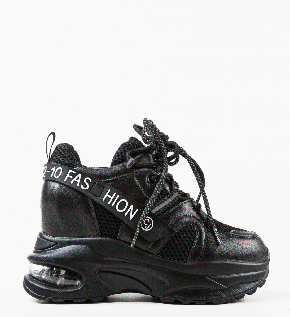 Sneakers Dama Letigo Negri - Confort și Stil - imagine 4