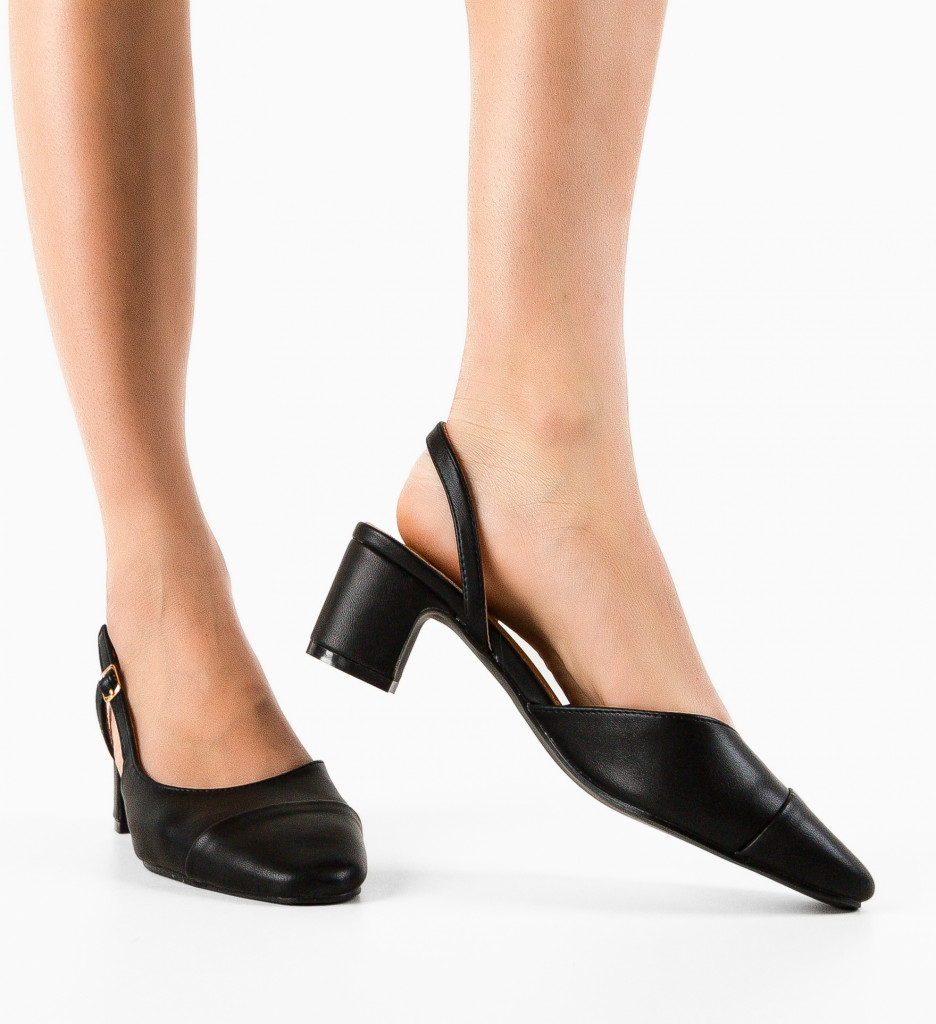 Pantofi dama Oder Negri | Eleganți cu Toc - imagine 2
