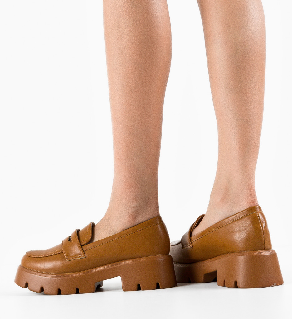 Pantofi Casual Lea Camel - Confort și Stil - imagine 4