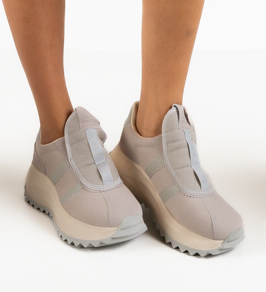 Sneakers Dama Yeasy Gri | Confort și Stil - imagine 2