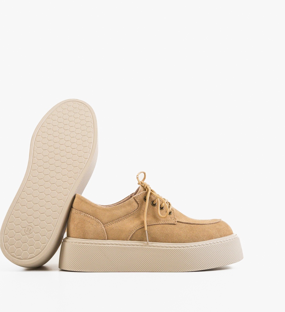 Sneakers Dama Sweep Bej | Confort și Stil - imagine 5