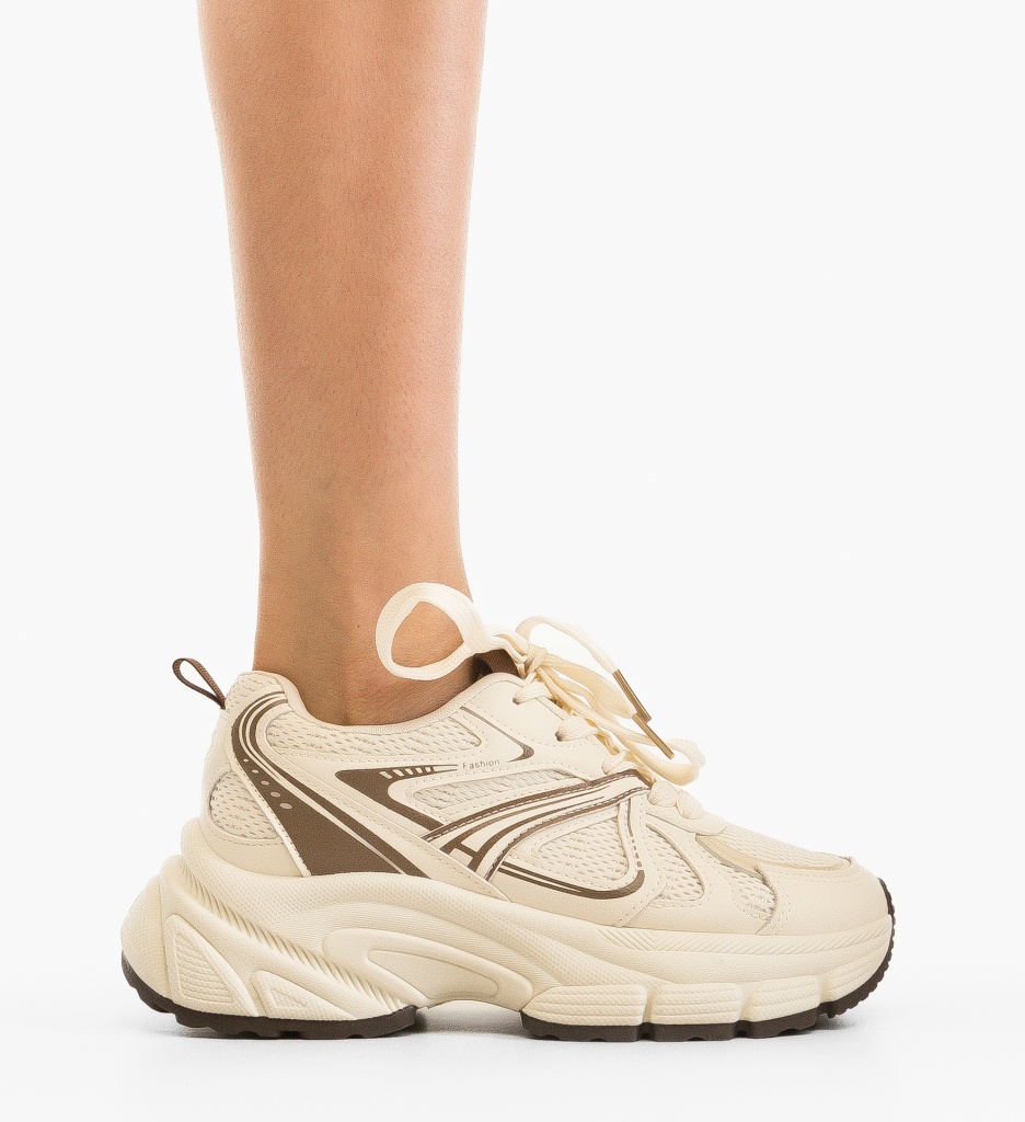 Sneakers Dama Bej Liisa 2 | Confort Zilnic - imagine 6