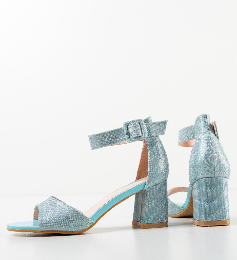 Sandale cu Toc Albastre Maddox | Eleganta Maxima - imagine 8