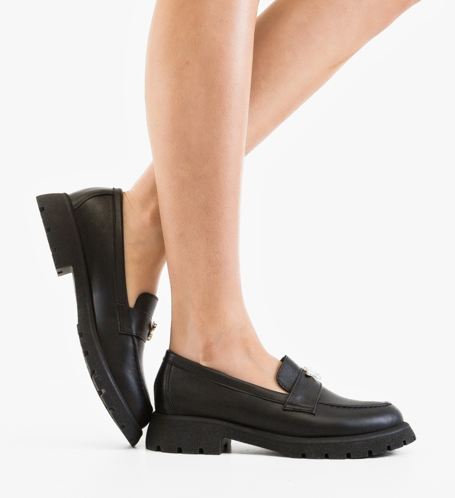 Pantofi Casual Dama Fosere Negri – Eleganță și Confort - imagine 2