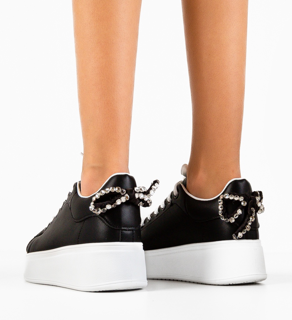 Sneakers Dama Wilkins Negri | Confort & Stil - imagine 3