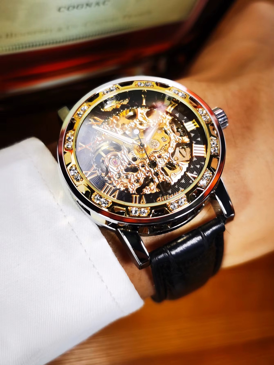 Ceas Barbatesc Winner Automatic Piele - imagine 4