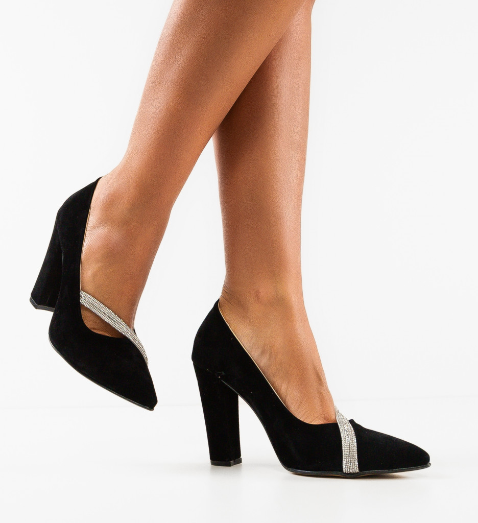 Pantofi cu toc Fabes Negri - Eleganți și Versatili - imagine 4