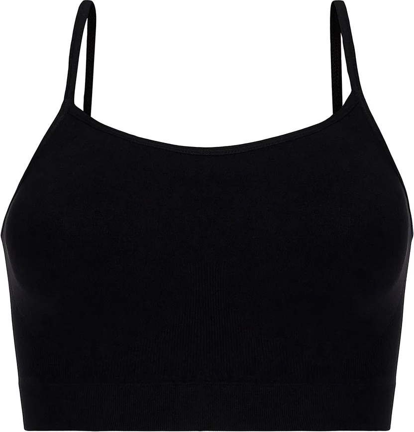 Bustiera Seamless cu Bretele Subtiri Marquise, negru