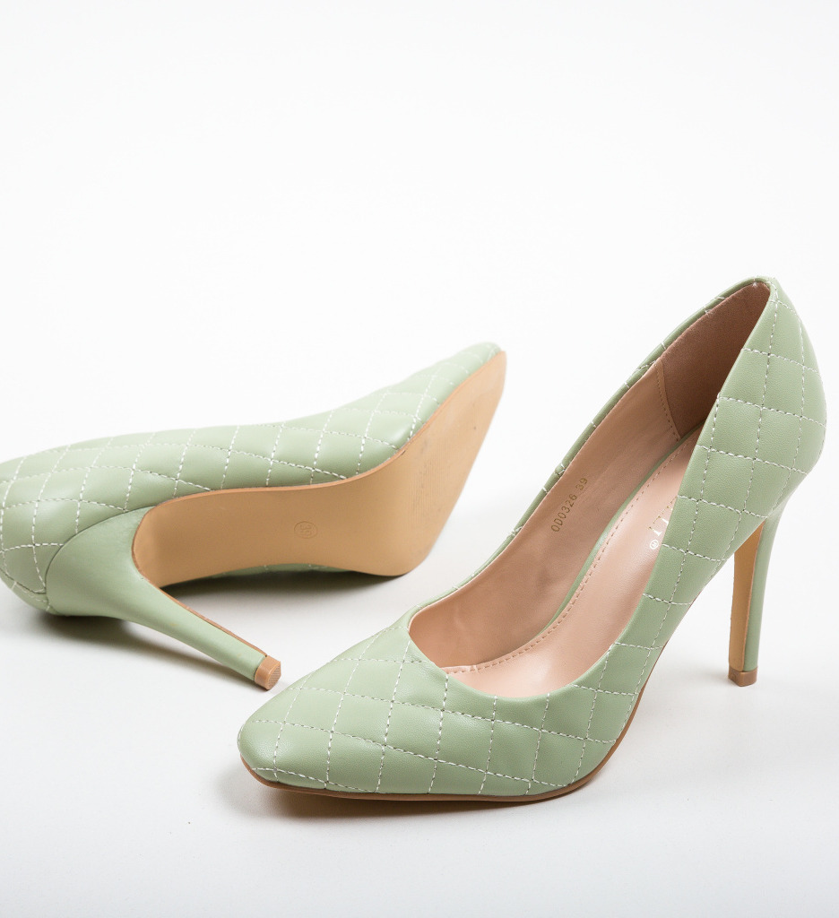 Pantofi Moba Turcoaz cu Toc Eleganți - imagine 5