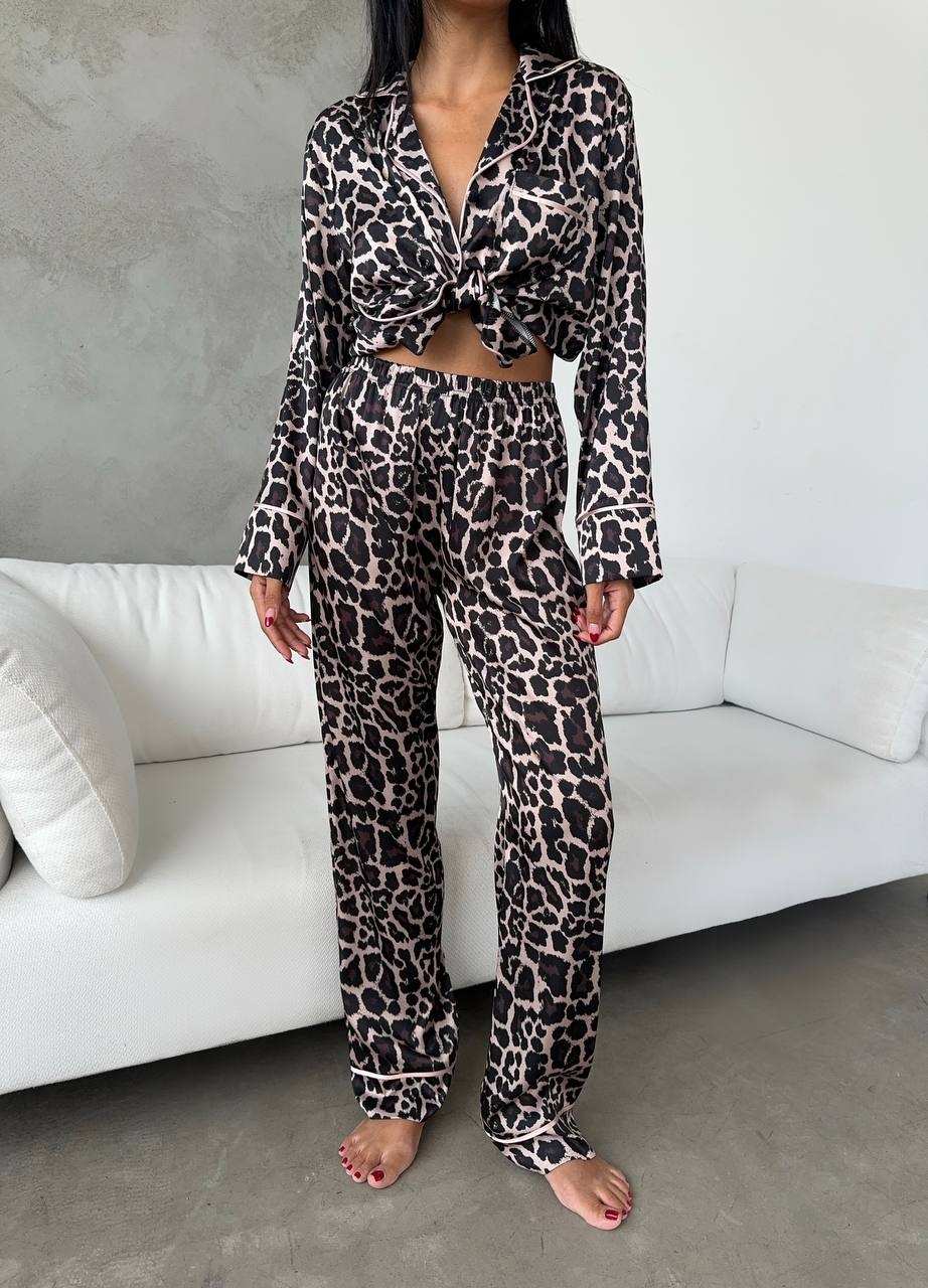 Set Pijama Dama 2 Piese Animal Print | Delis - imagine 2