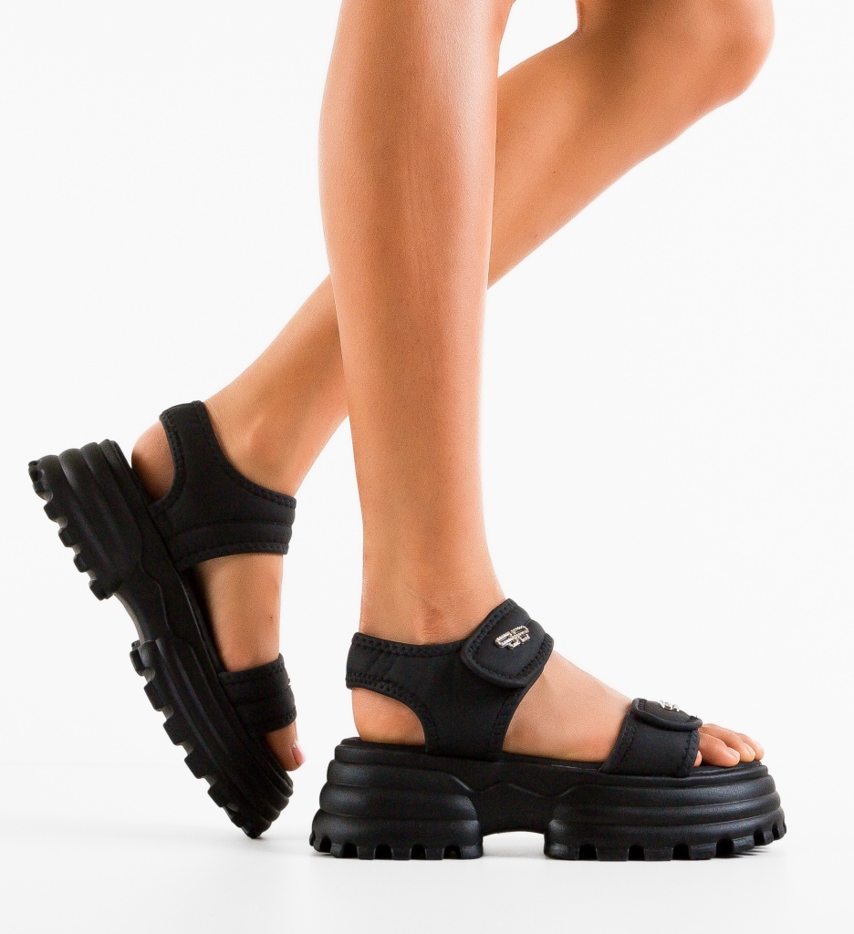 Sandale Dama Fulgrim Negre | Eleganță și Confort