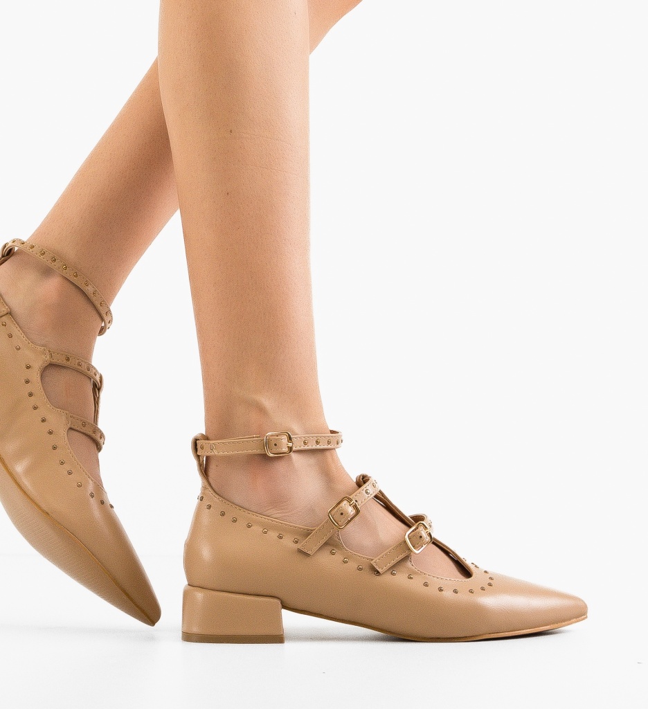 Pantofi cu toc Leslie Nude - Eleganți și Versatili