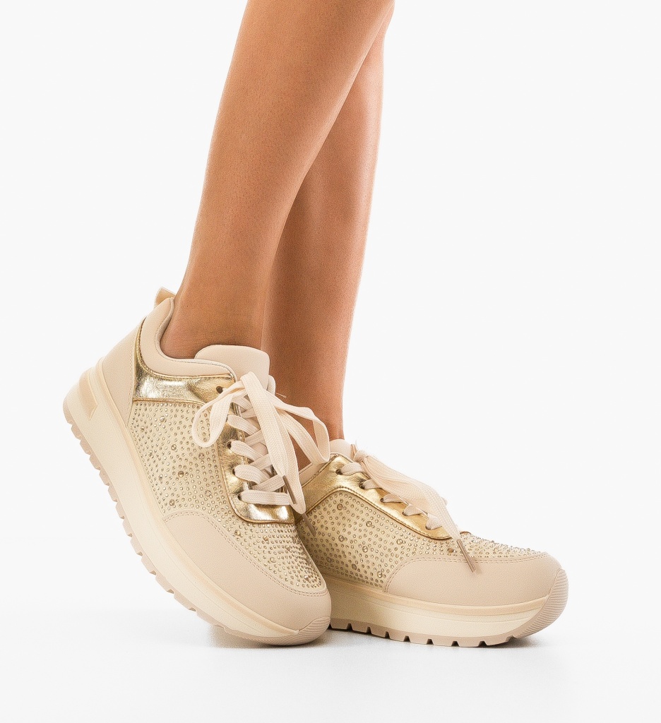 Pantofi Sport Rani Bej | Stil și Confort Zilnic