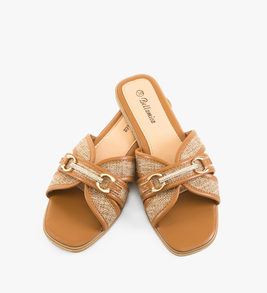 Papuci Dama Gibson Camel - Confort și Stil - imagine 5