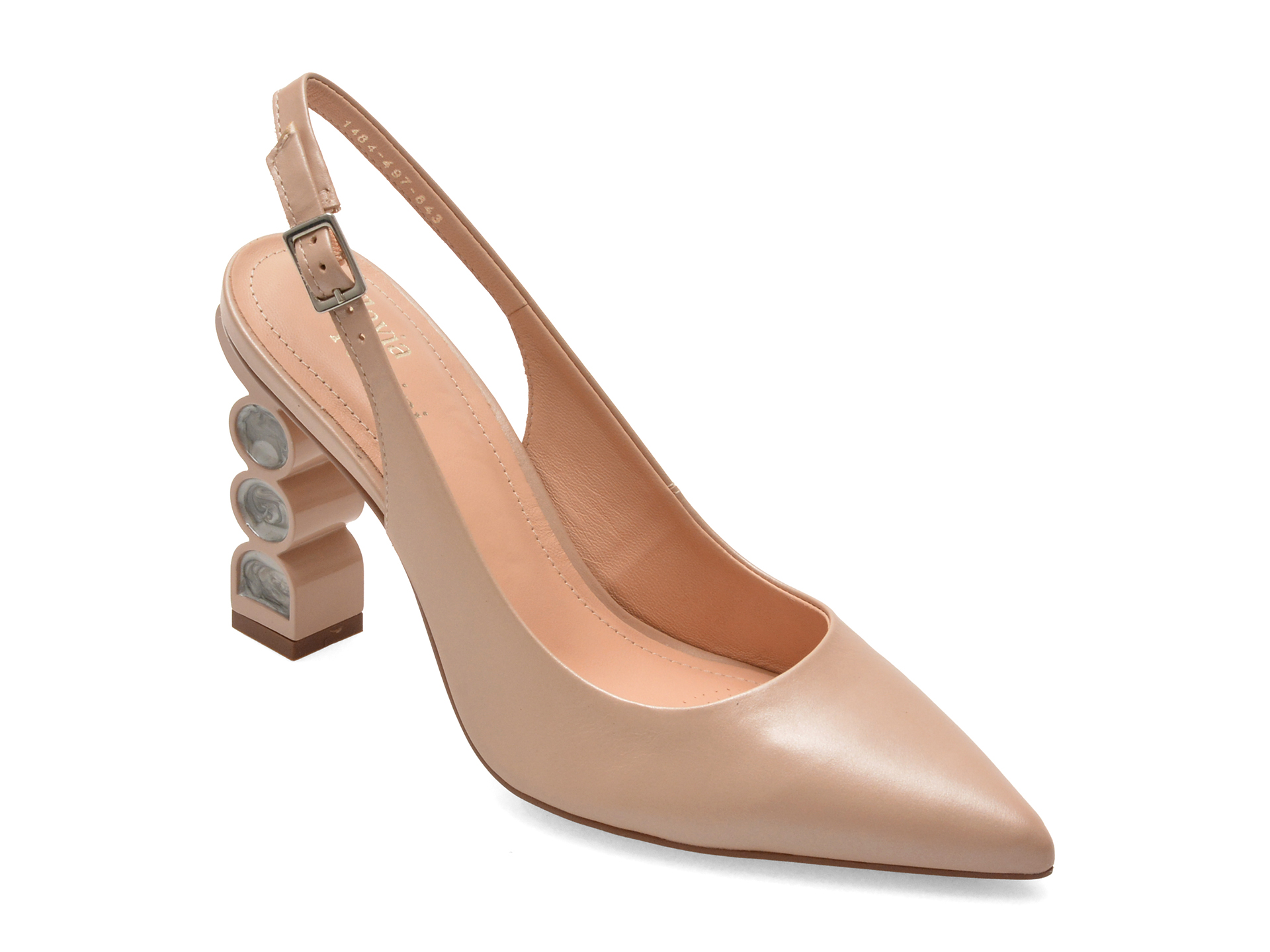 Pantofi Flavia Passini nude din piele - Eleganță pură - imagine 2