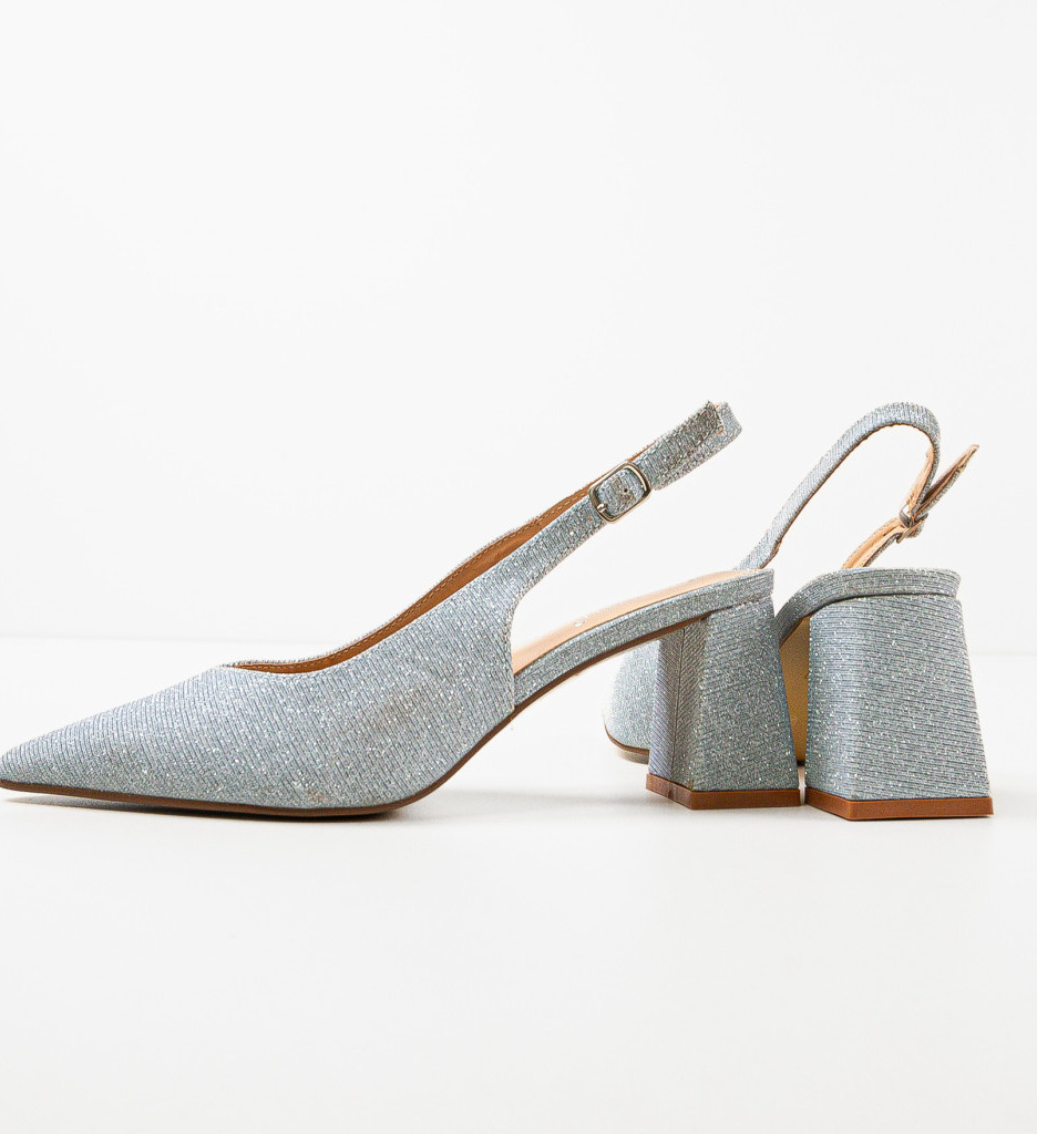 Pantofi Dama Terminak Argintii Eleganți - imagine 7
