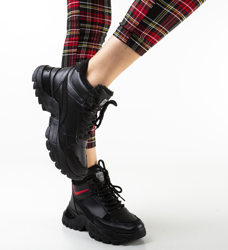Pantofi Sport Lionk Negri - Confort & Stil - imagine 3