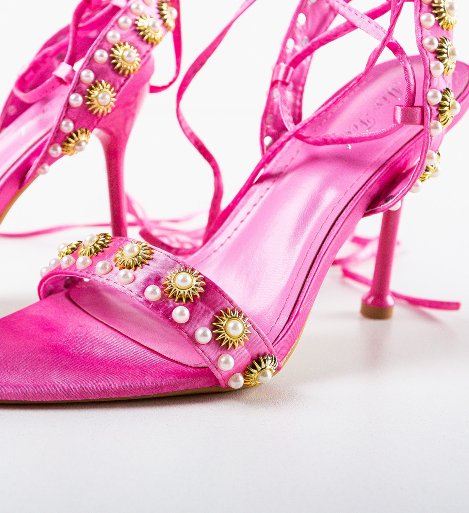 Sandale cu Toc Fucsia | Eleganță Asigurată - imagine 8