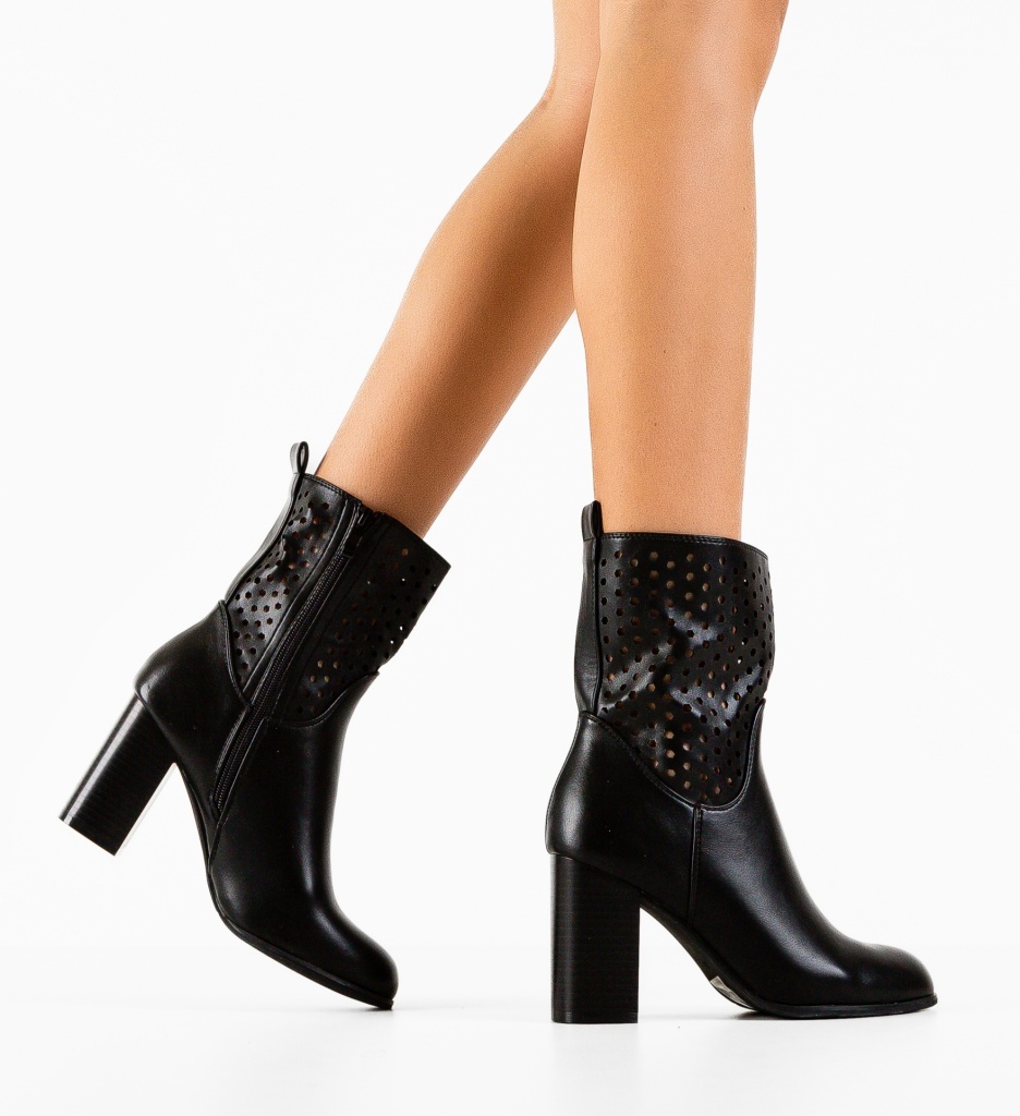 Botine Dama Koji Negre - Eleganță și Confort - imagine 3