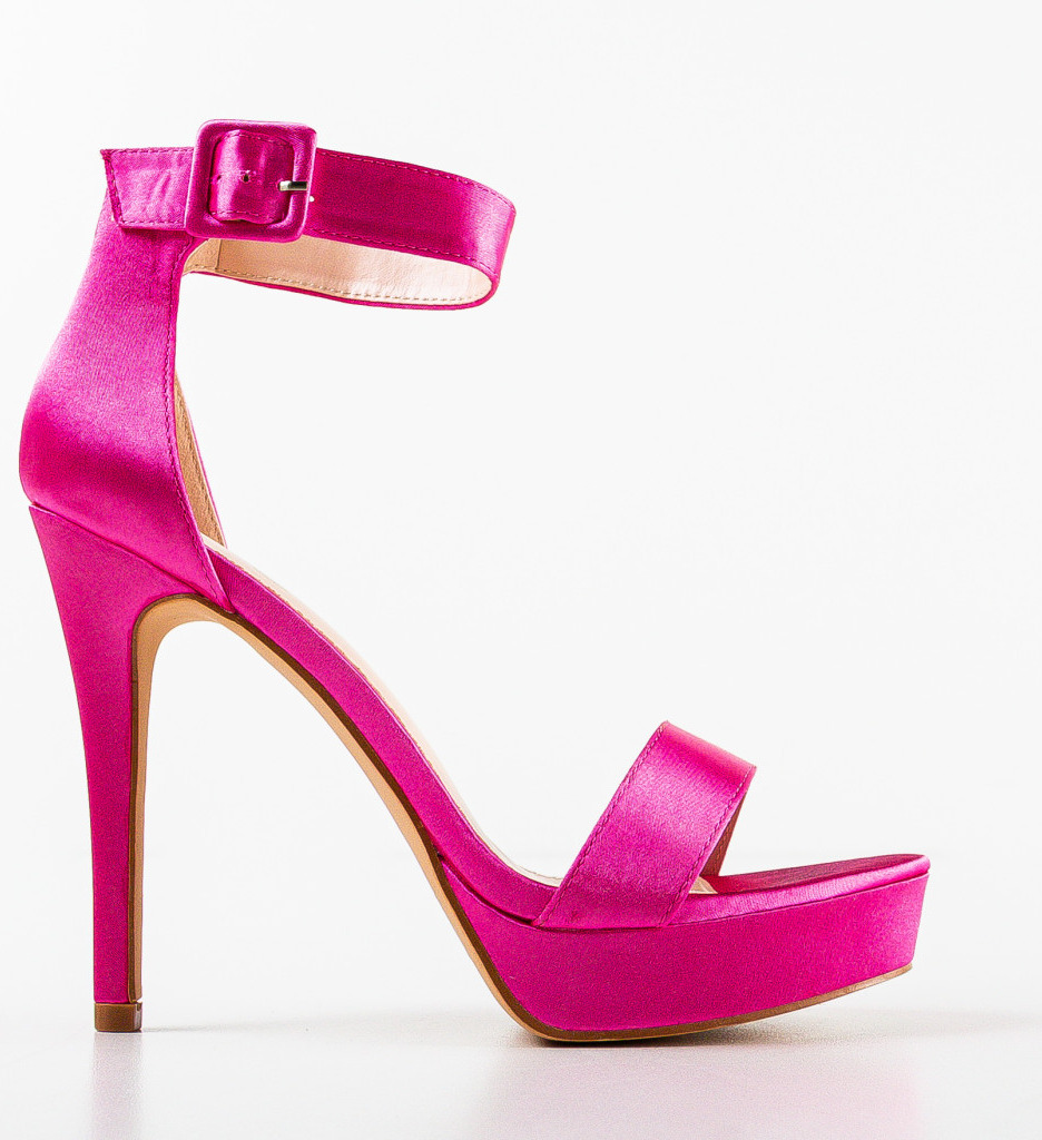 Sandale cu toc Letty Fuchsia | Eleganță și Stil - imagine 5