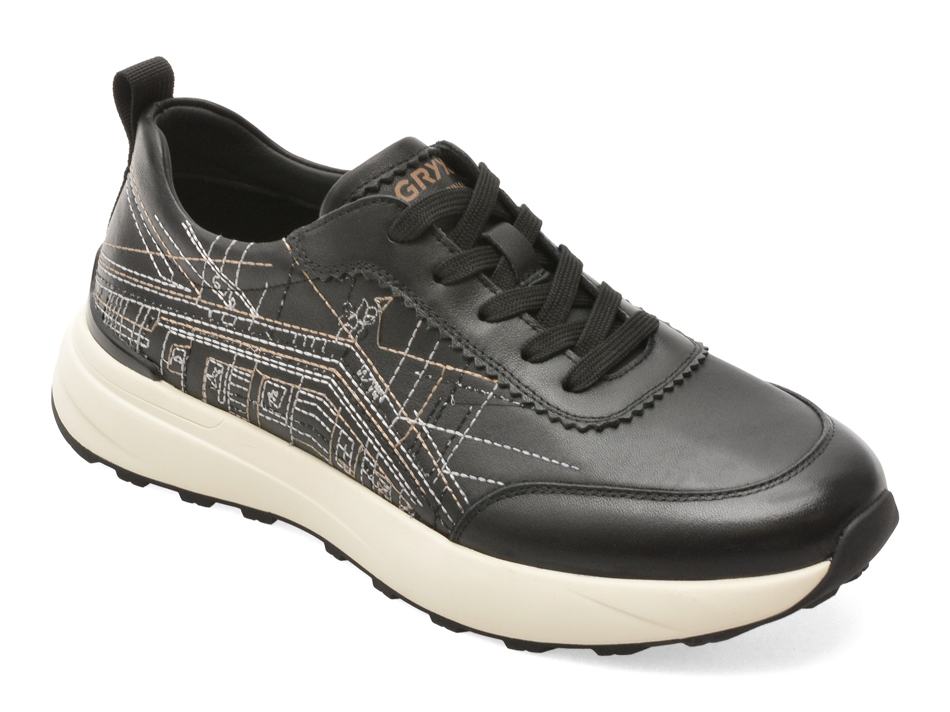 Pantofi Sport GRYXX Negri Piele Naturală