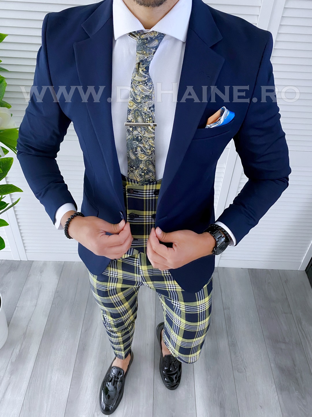 Tinuta barbati smart casual 4 piese slim fit