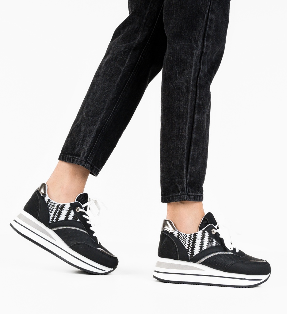 Pantofi Sport Peet Negri | Confort și Stil Zilnic - imagine 3