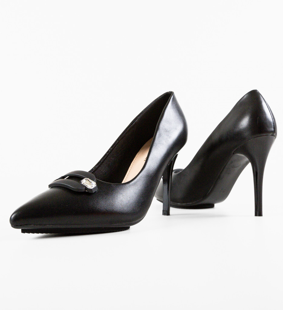 Pantofi Maliro Negri Eleganți cu Toc - Stil și Confort - imagine 4